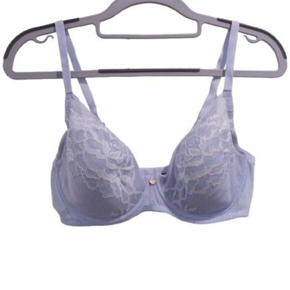 NEW Natori Bliss Perfection Contour Underwire Bra Size 34D Misty Blue 721154 - Picture 1 of 5